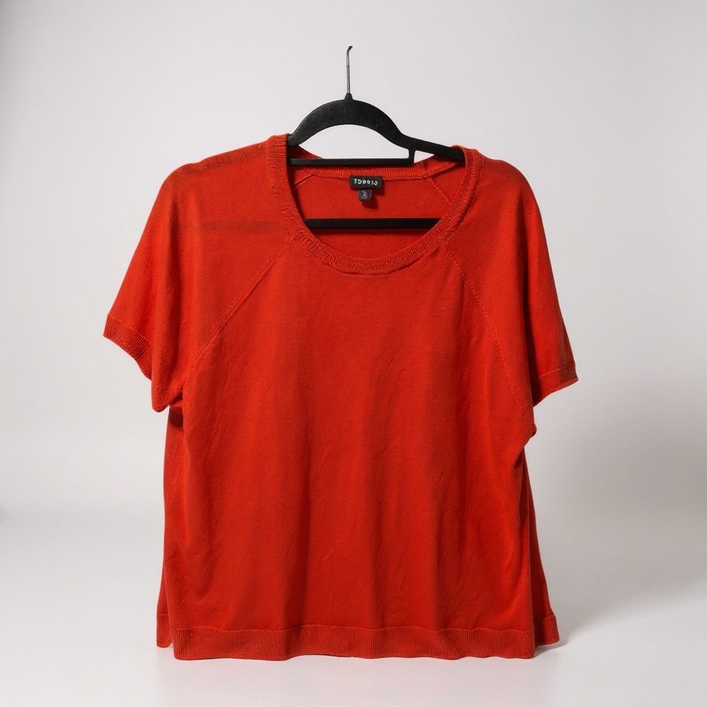 Torrid Orange Short Sleeve Raglan Knit Sweater Top Women's Size 2